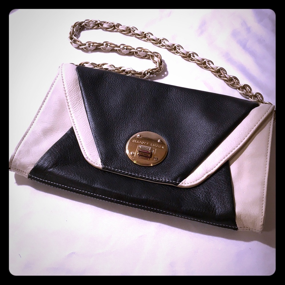 Elliott Lucca Purse, Black, White, Gold